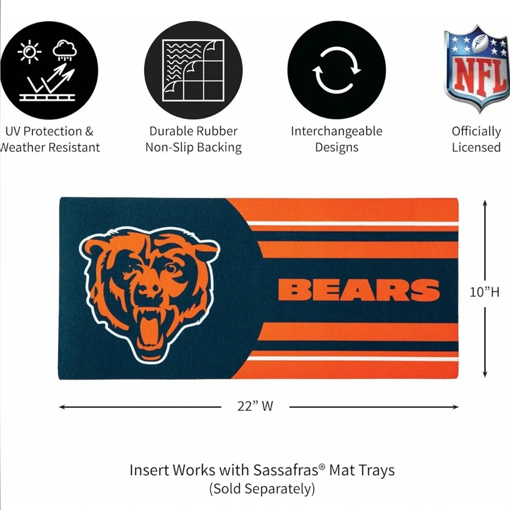NFL Chicago Bears Sassafras Switch Door Mat - NWT